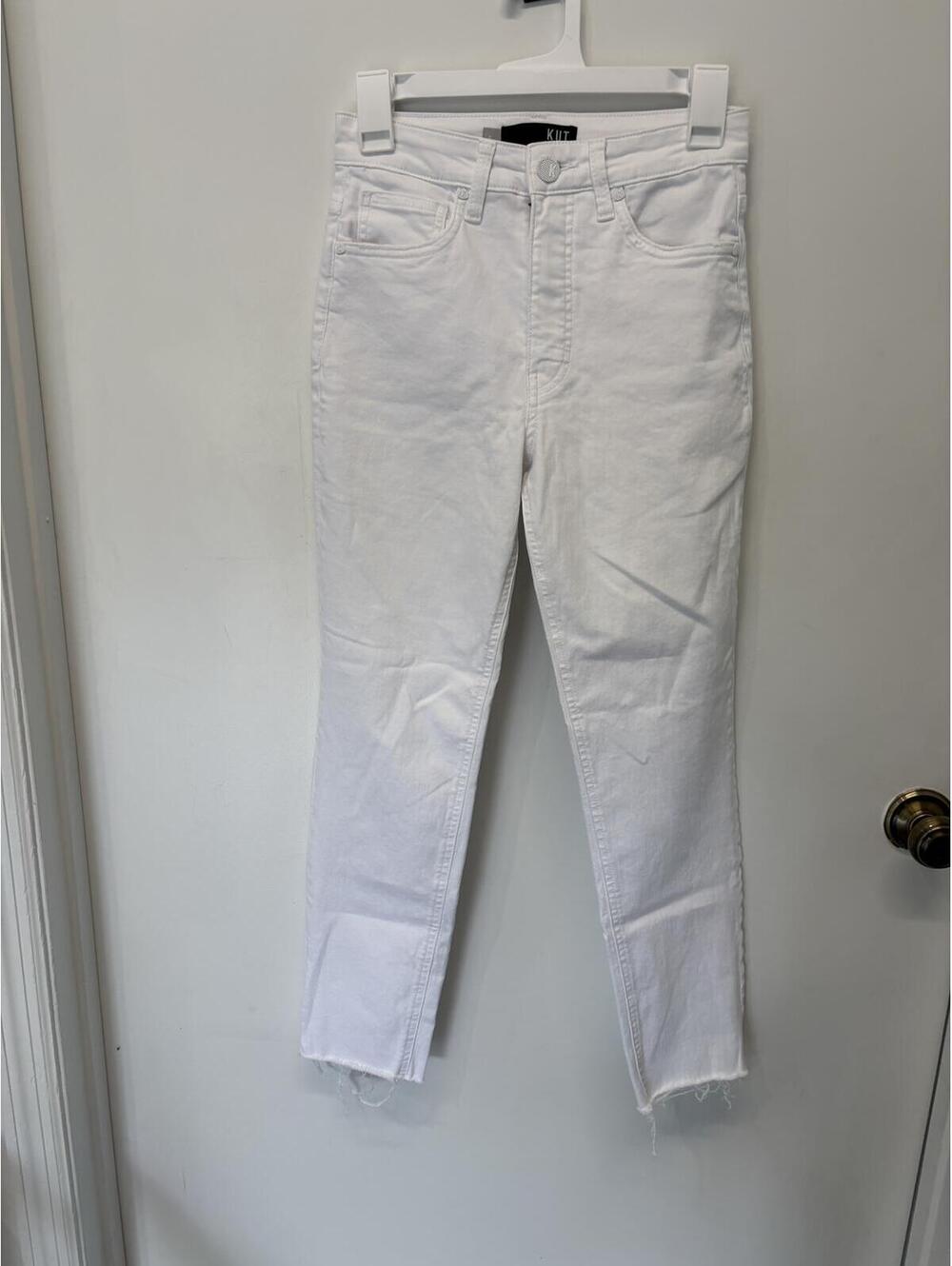 KUT from the Kloth Rachael Mom White Denim Jeans Size 0